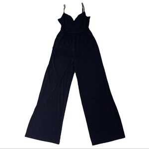 Express V Neck Jumpsuit Black XS Chic Classic Modern Minimalist Smart Casual